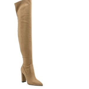 New Marc Fisher LTD Garalyn Over the Knee Boots Medium Natural Color